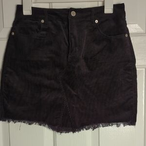 Love Tree Black Corduroy Skirt NWOT